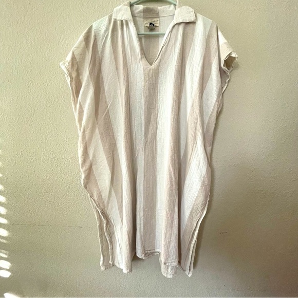 Universal Thread Other - Universal Thread coverup one size 100% cotton  neutral striped throw over